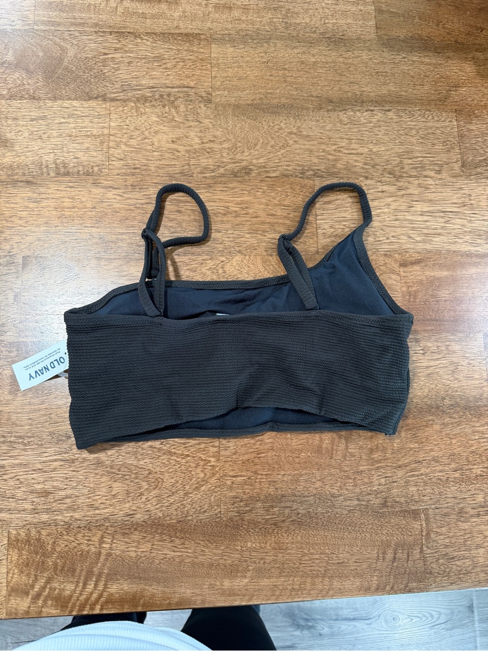 NWT Old Navy Pucker Convertible Bandeau Bikini Swim Top Women’s Size L Black - Picture 3 of 5